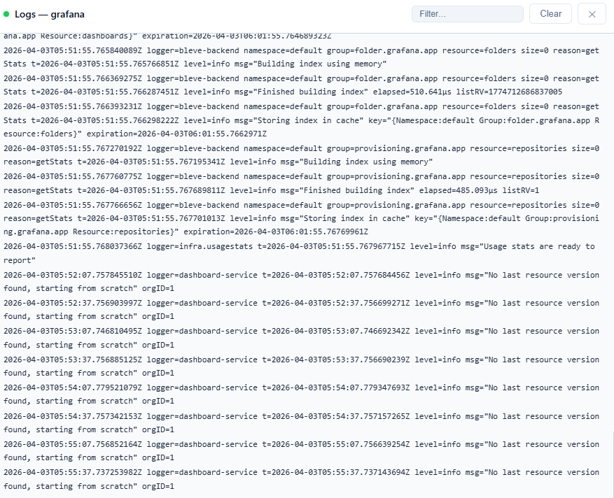 Logs 모달 - SSE 실시간 로그 스트리밍